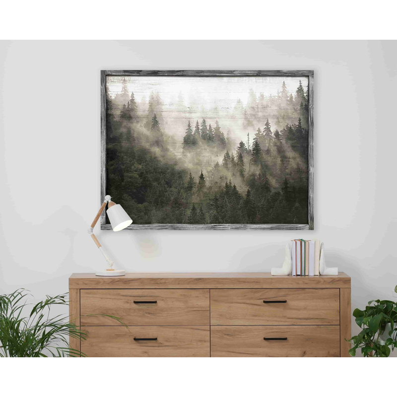 " Foggy Pine Forest ", H 30 po x l 40 po x P 1,5 po