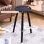 Table d'appoint ronde en bois massif | Petite table de chevet polyvalente pour chambre à coucher | Grand support à plante d'intérieur | Disponible en 3 hauteurs-1248028856