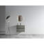 Meuble-lavabo mural moderne de 24 po avec lavabo en céramique, trou de robinet simple et grand espace de rangement, pré-assemblé