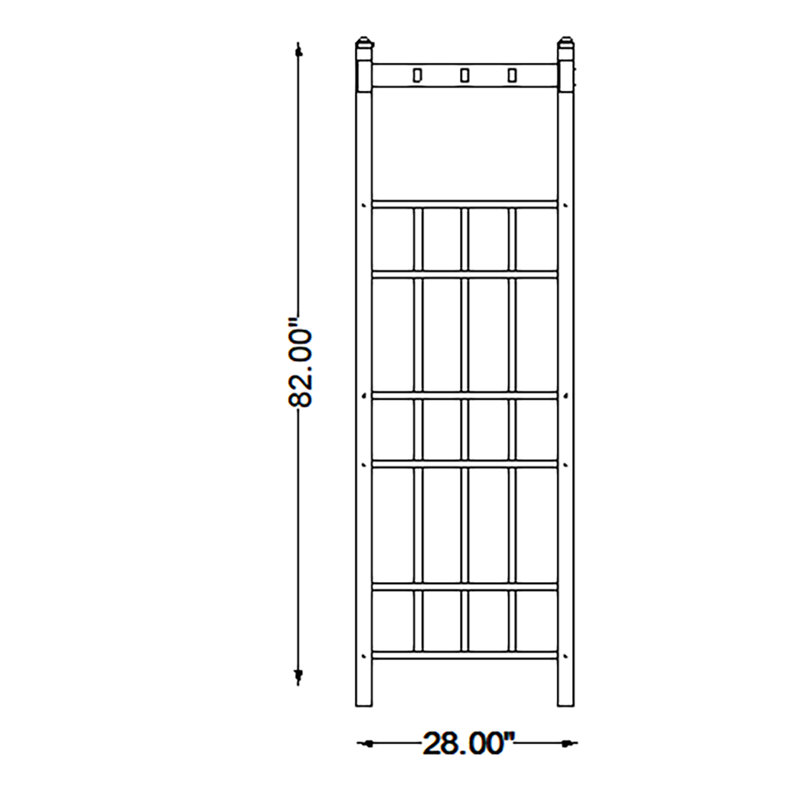 57'' W x 28'' D Polyvinyl Chloride (PVC) Arbor in White, Mocha