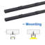 VST 3.3ft aluminum U-shaped LED light strip channel (with Black cover), pack of 10-98875363