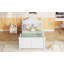 Lit simple pour enfants, lit plateforme simple en bois avec tête et pied de lit-309256499-309256500
