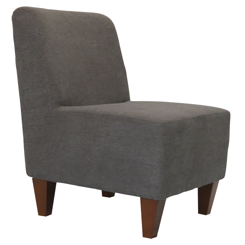 Wadhurst Upholstered Slipper Chair, Graphite, Brown