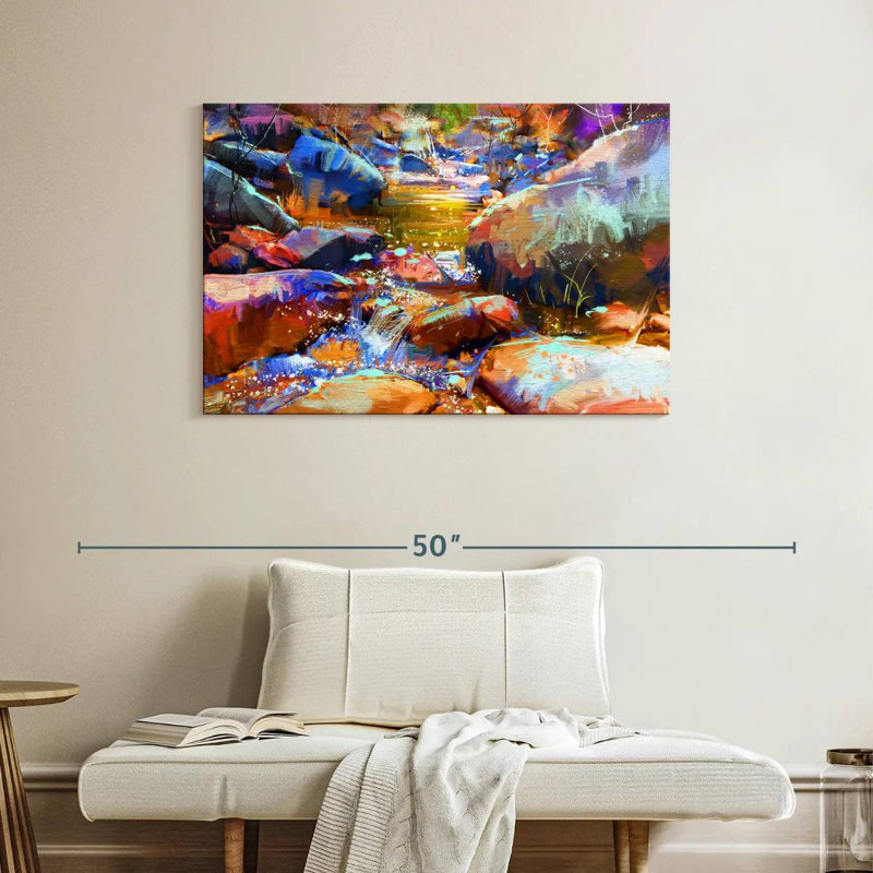 Avery Vibrant Wilderness Stream, 26" H x 39" W