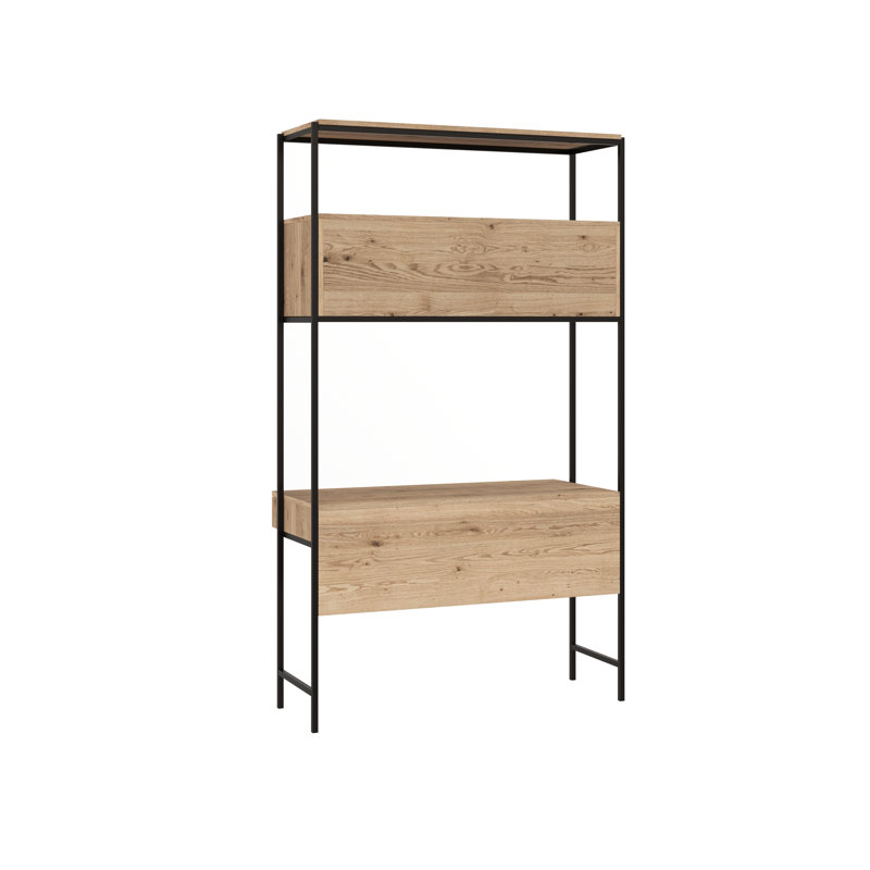 Modular Wall Desk, Brown/Black