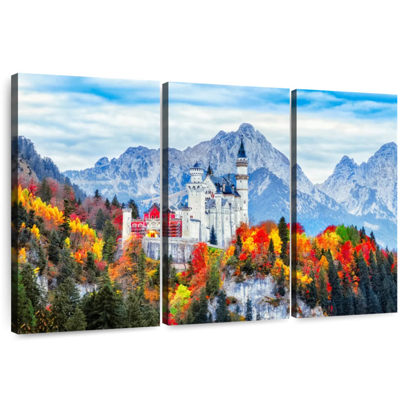 Lilie Medieval Neuschwanstein Castle, 24" H x 38" W