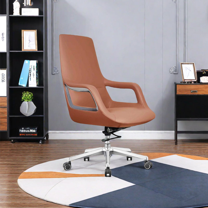 Chaise de bureau multifonctionnelle et ergonomique réglable, Café
