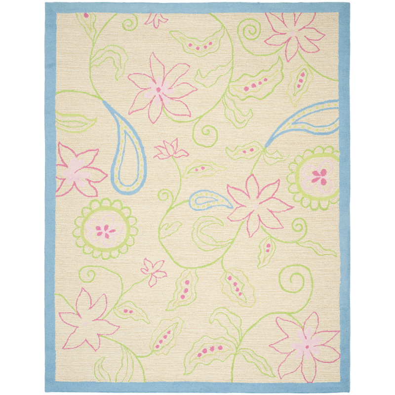 Claro Hand Tufted 80% Wool And 20% Cotton Rug, Rectangle 6' x 9'