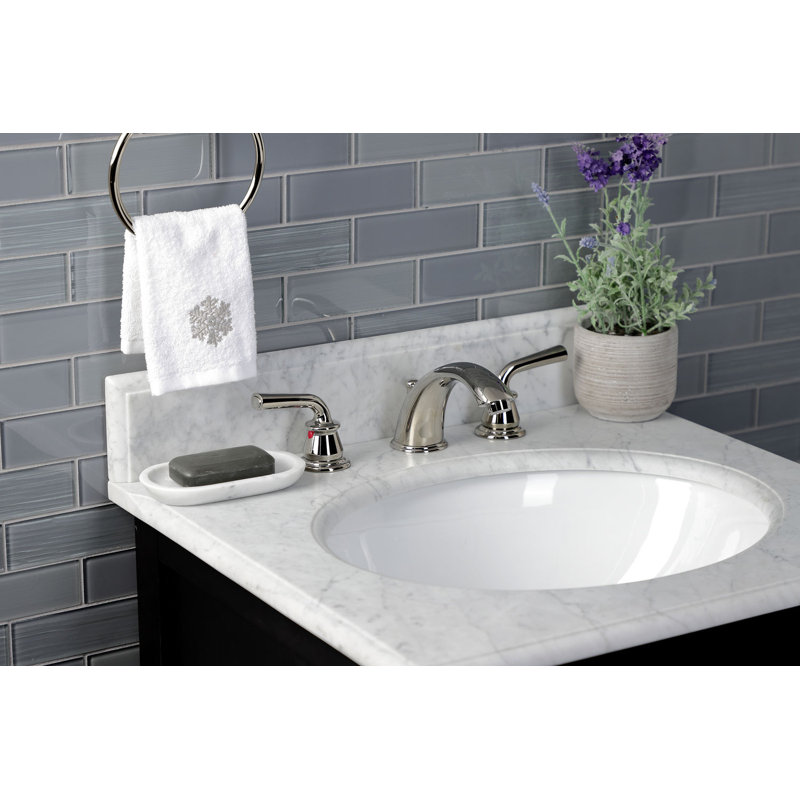 Robinet de salle de bain espacé Kingston, Nickel poli