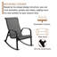Chaise berçante d'extérieur en métal