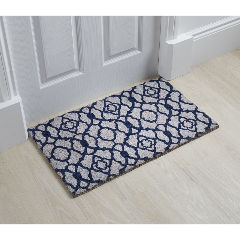 Hessville Non-Slip Geometric Indoor / Outdoor Doormat