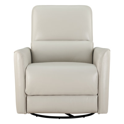 Nikolas Santo Genuine Leather Swivel Power Recliner