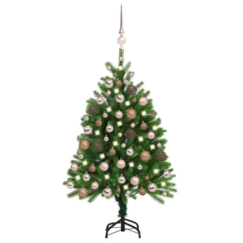 Artificial Christmas Tree with LEDs&Ball Set, 3.94ft H