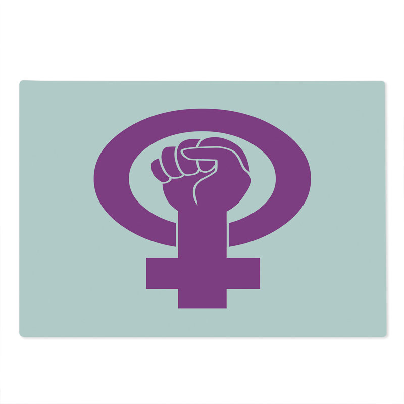 Ambesonne Girl Power Cutting Board Large Size Social Justice Equality Purple and White