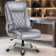 Narain Leather Executive Chair with Flip-Up Arms