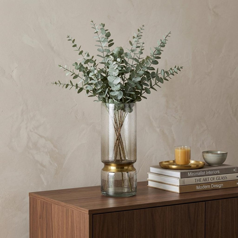 Vase de table en verre Torrez, H 11 po x l 4,75 po x P 4,75 po