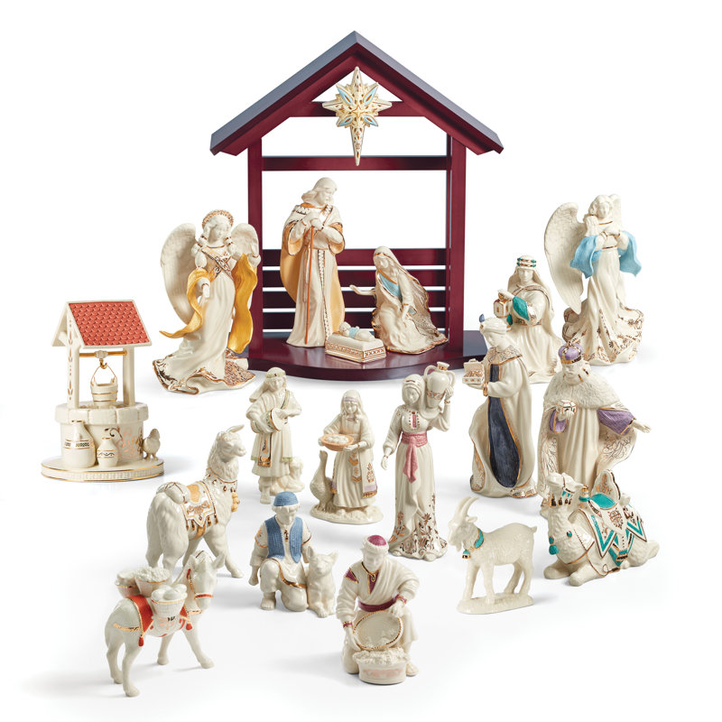 First Blessing Nativity Water Well Figurine