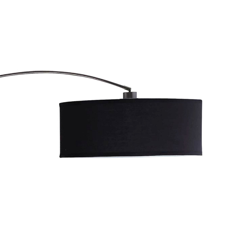 Black And Chrome Arc Floor Lamp