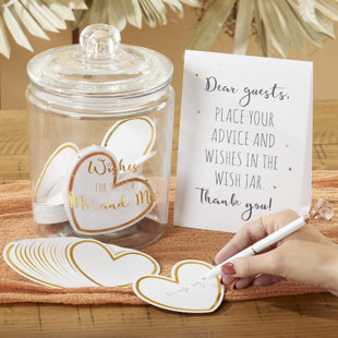 Elegant heart Clear wedding wishing well acrylic money gift card