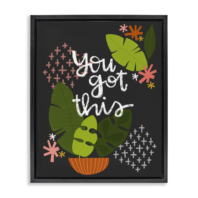 Cadre moderne Modern You Got This Plant, design par Mandy Ford Art + Illustration, H 21 po x l 17 po