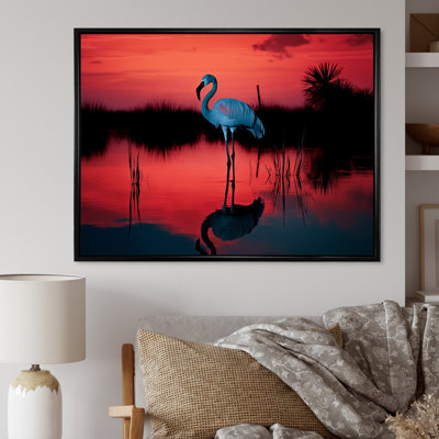 Flamant crépuscule I sur toile