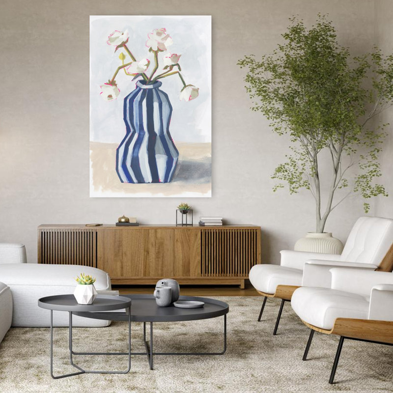 Art contemporain, art floral moderne, H 48 po x l 32 po