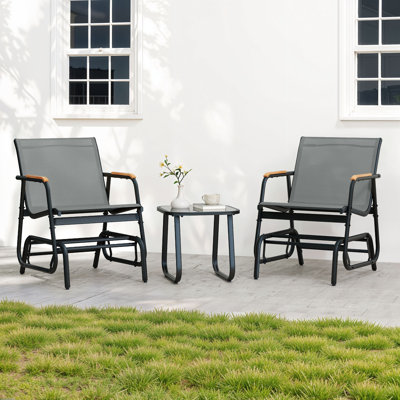  Balancelle pour 2 personnes avec table berçante et table bistro