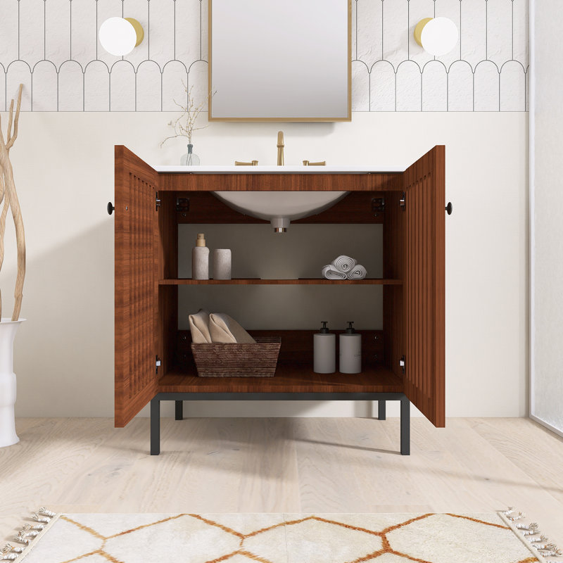 30'' Single Bathroom Vanity With Ceramic Top