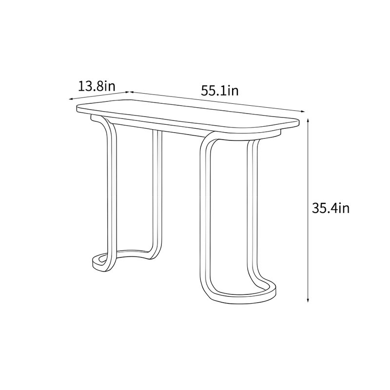 Console brune de style chinois, H 35,4 po x l 55,1 po x P 13,8 po