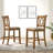 Cross-Buck Wood 5-Piece Counter Height Dining Set