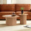 Table basse de 31,49 pouces pour table basse de style Mid-Century avec tables rondes en bois