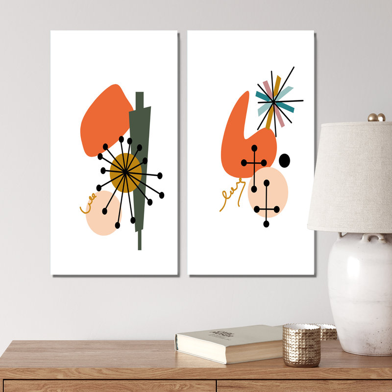 Scandinavian Abstract Geometric, H 20 po x l 24 po x P 1 po, Toile tendue