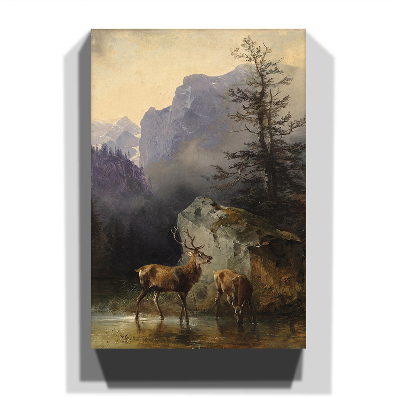 Friedrich Gauermann - Wrapped Canvas, 60cm H x 40cm W