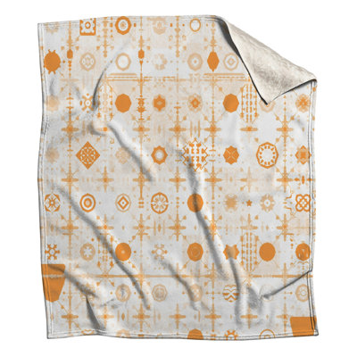 Orange Geometric Shapes Blankets