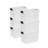 Sterilite 30 Qt Clear Plastic Stackable Storage Bin w/ Latch Lid, White (6 Pack)-115281014