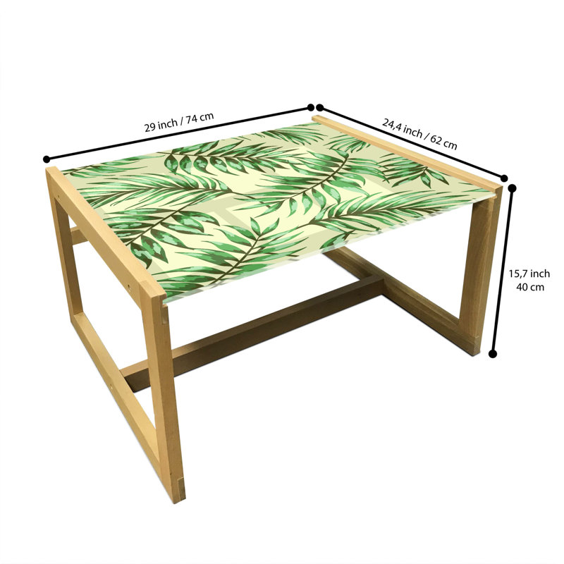 Jaaziah Trestle Coffee Table, 40cm H x 74cm W x 62cm D