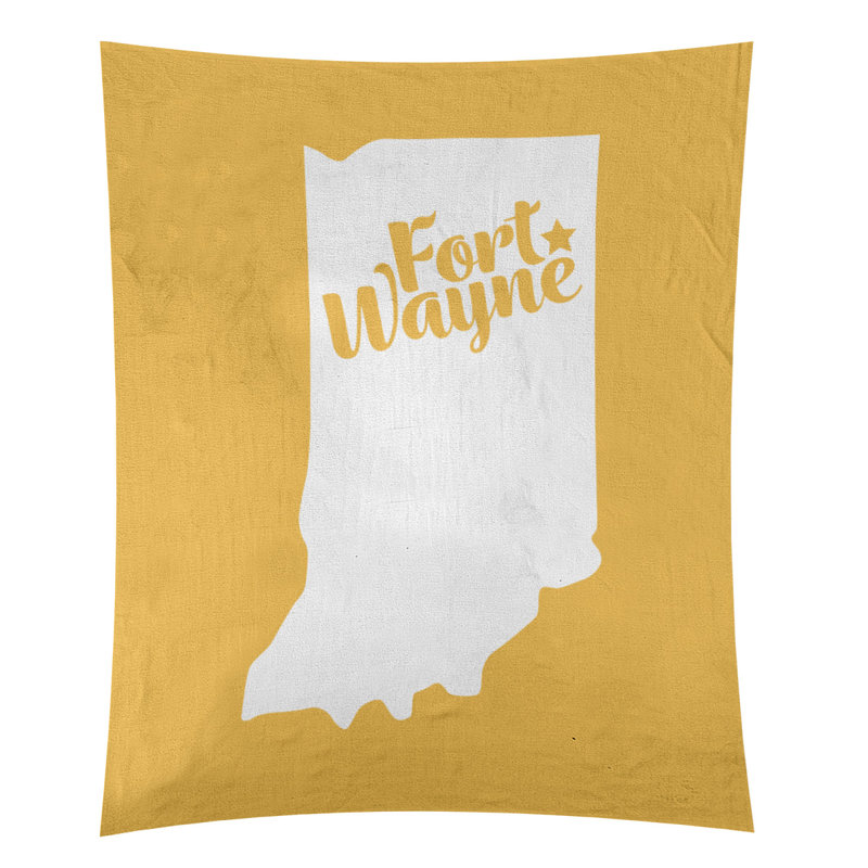 Tapisserie de Fort Wayne, Indiana, H 60 po x l 51 po, Jaune