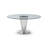 Breit Round Glass Top Metal Base Dining Table