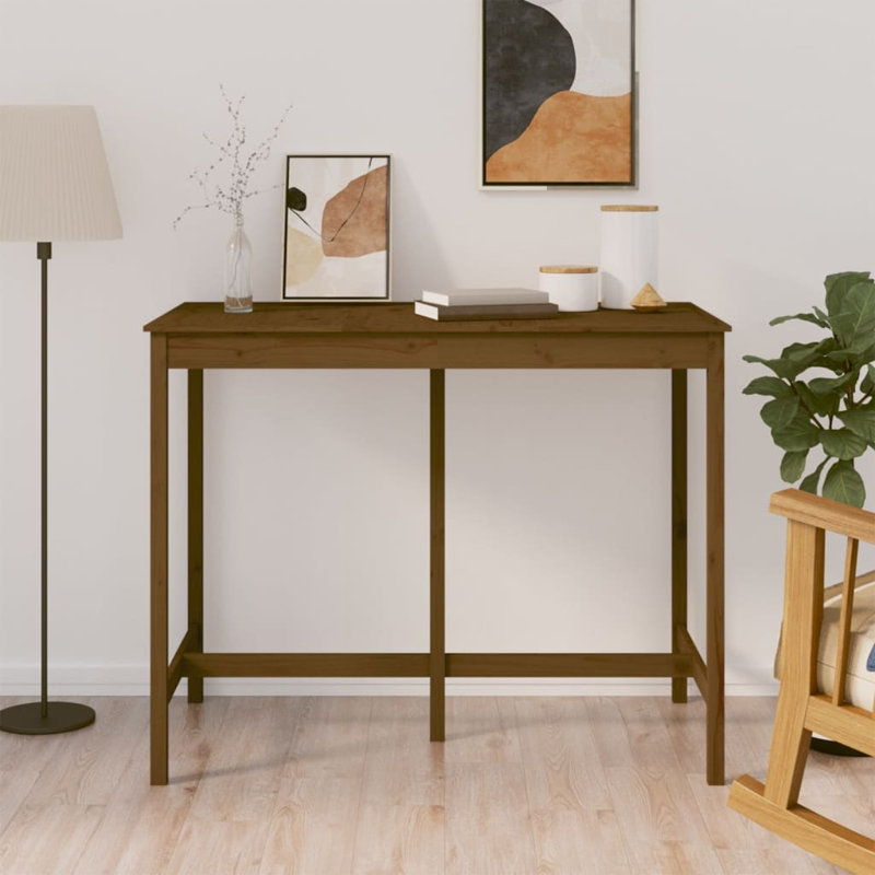 Pine Solid Wood Dining Table, Honey Brown
