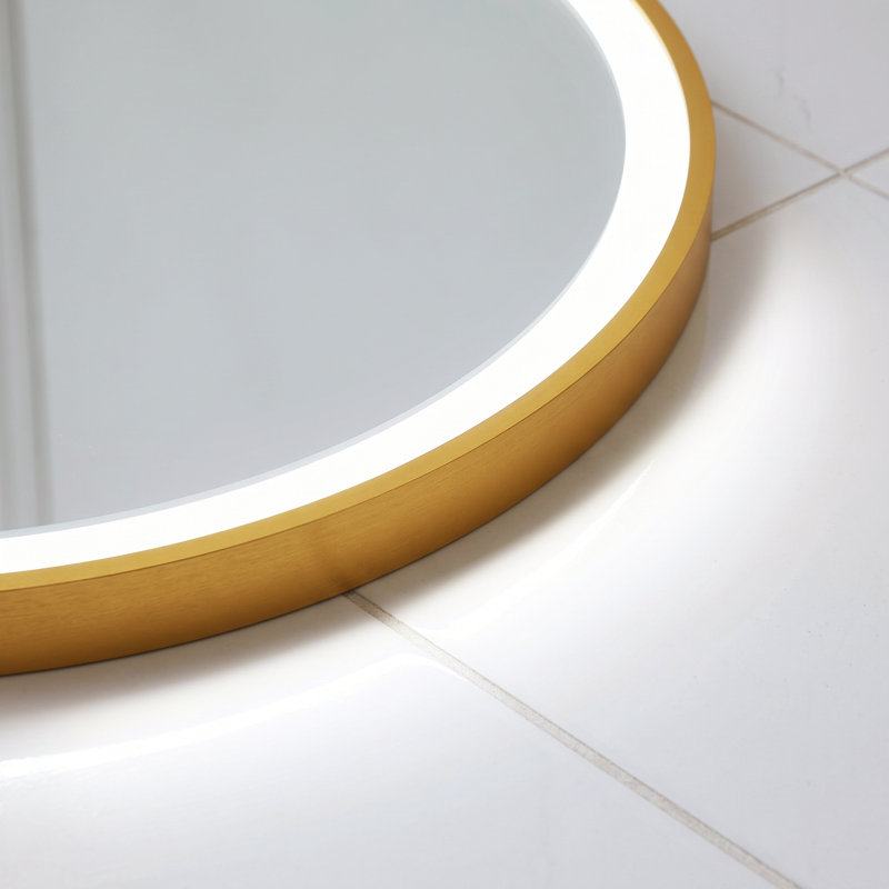 Miroir de salle de bain Murvin, Doré, 2
