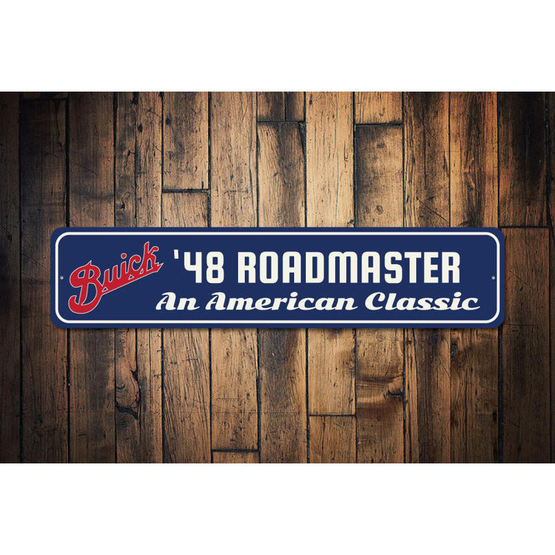 Plaque en aluminium American Classic Roadmaster, H 4 po x l 18 po x P 0,04 po