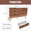 Commode 6 tiroirs Rustic Brown