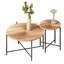 Table cylindrique rouge patinée - imperméable, housse, pieds en métal noir, pour décorer la maison-1407292409