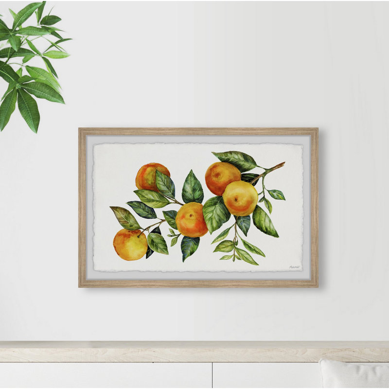 Five Lemons - Single Picture Frame Print, 38cm H x 45cm W x 3.81cm D