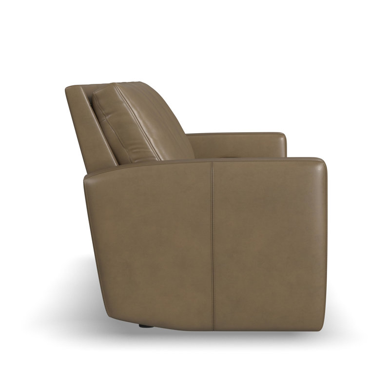 Elara Power Reclining Sofa, Brown Top Grain Leather