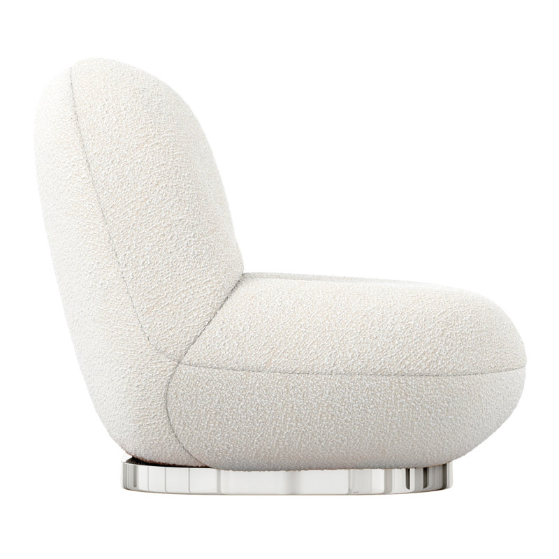 Chaise de patio pivotante, Argent