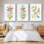 Moon Rising Leaves I, ensemble de 3 toiles encadrées sur toile-97709676-97709675
