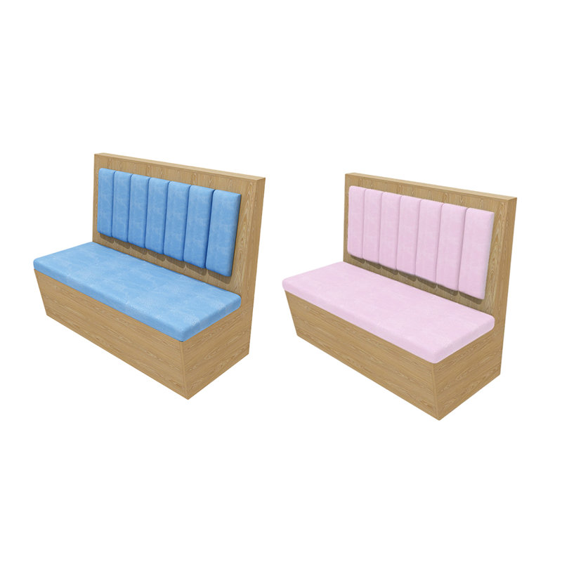 Banc de rangement Elegant Simple Leisure Cafe, Bleu / rose