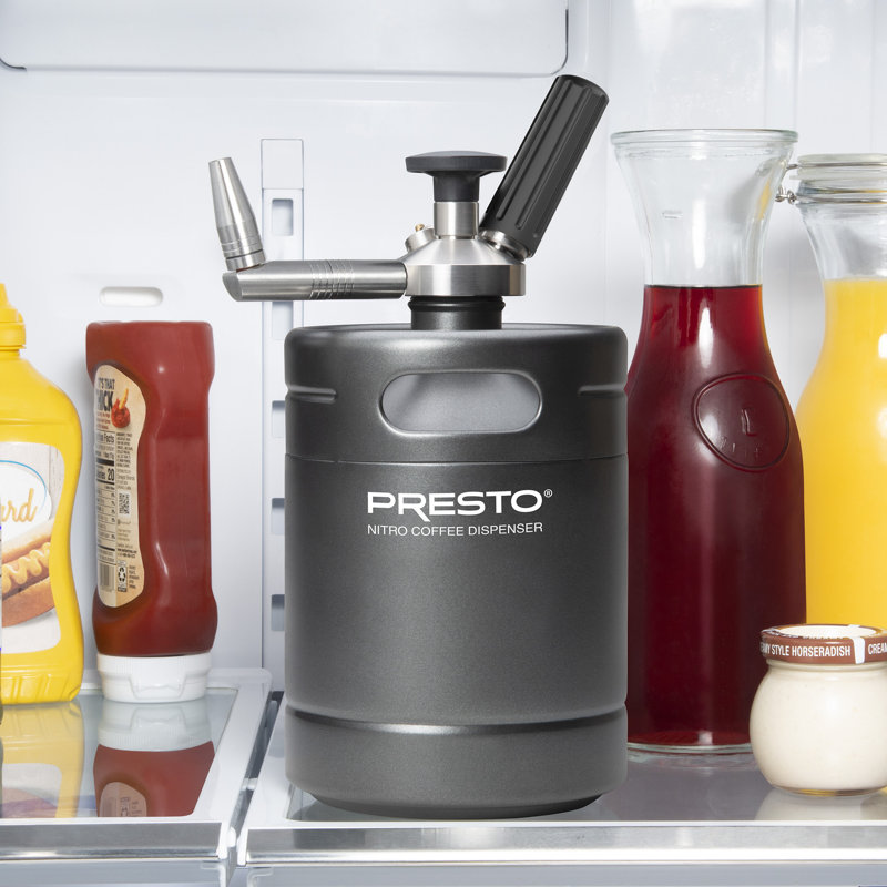 Presto Black Stainless Steel Nitro Cold Brew Coffee Dispenser