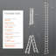 Telescoping Ladder A Frame 20.5FT / 6230 Mm Extension Multi-Function For Homework